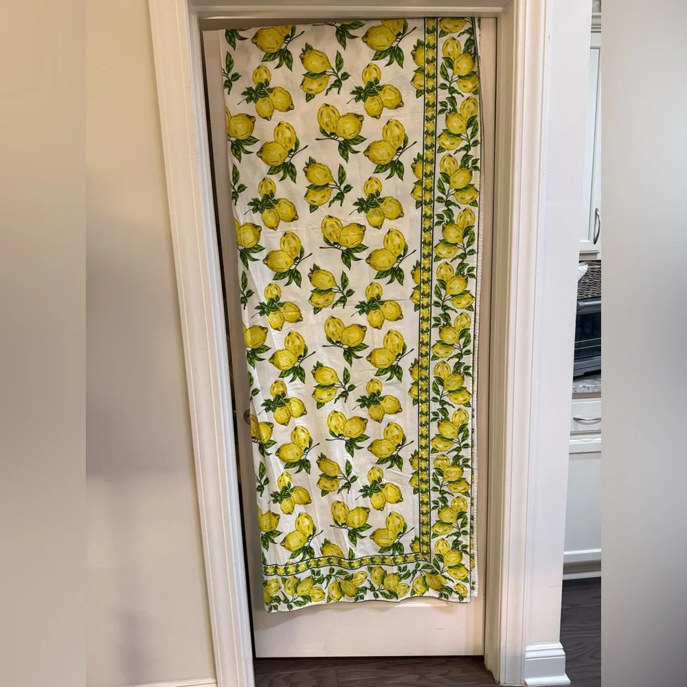 APRIL CORNELL Lemons Cotton Tablecloth 60in x 82in